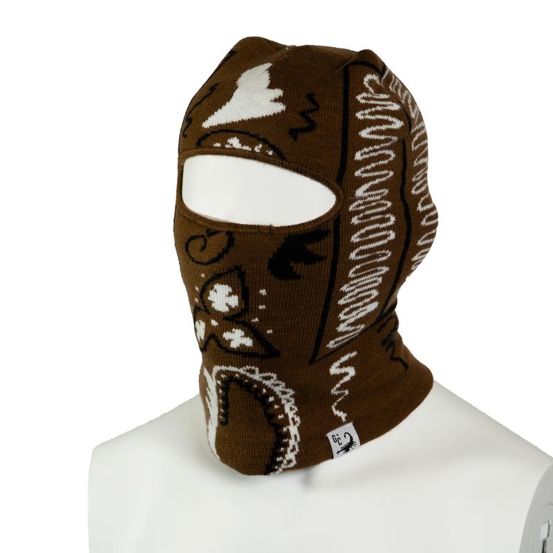 Paisley Knitted Premium Balaclava One Size Beanie Ski Mask