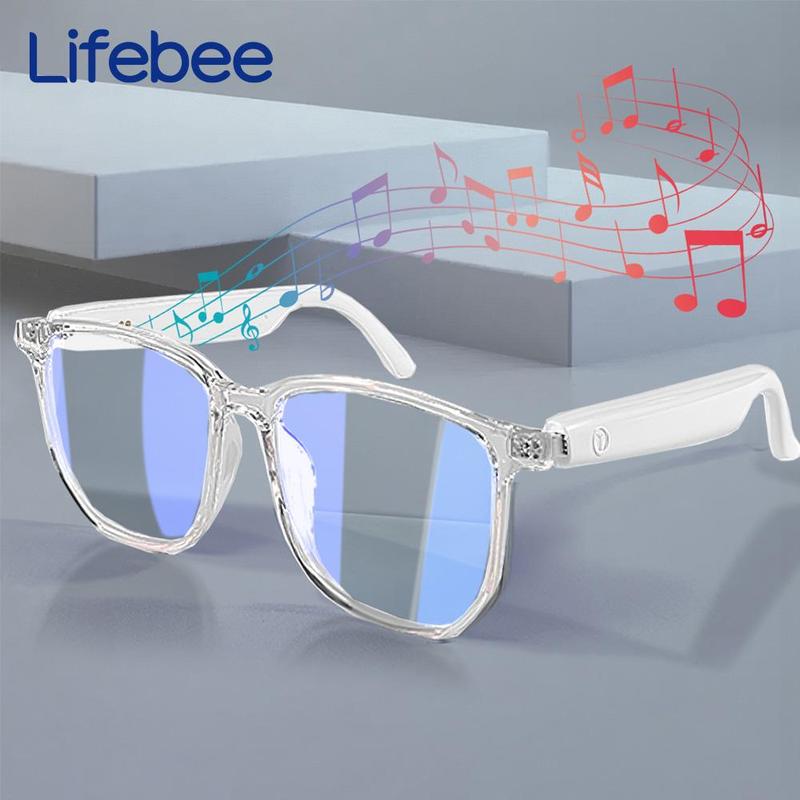 LIFEBEE Smart Glasses, Fashionable Wireless Glasses with Speaker, Bluetooth-compatible Smart Glasses for Men & Women, Gift for Friend & Lover