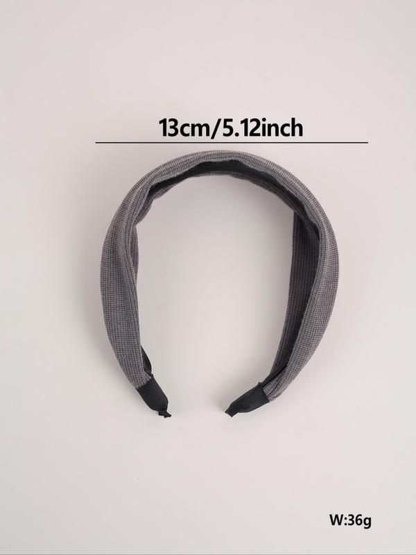 Solid Color Wide Headband, Casual Versatile Hair Accessories for Women & Girls, Minimalist Headwear Suitable for Daily and Casual