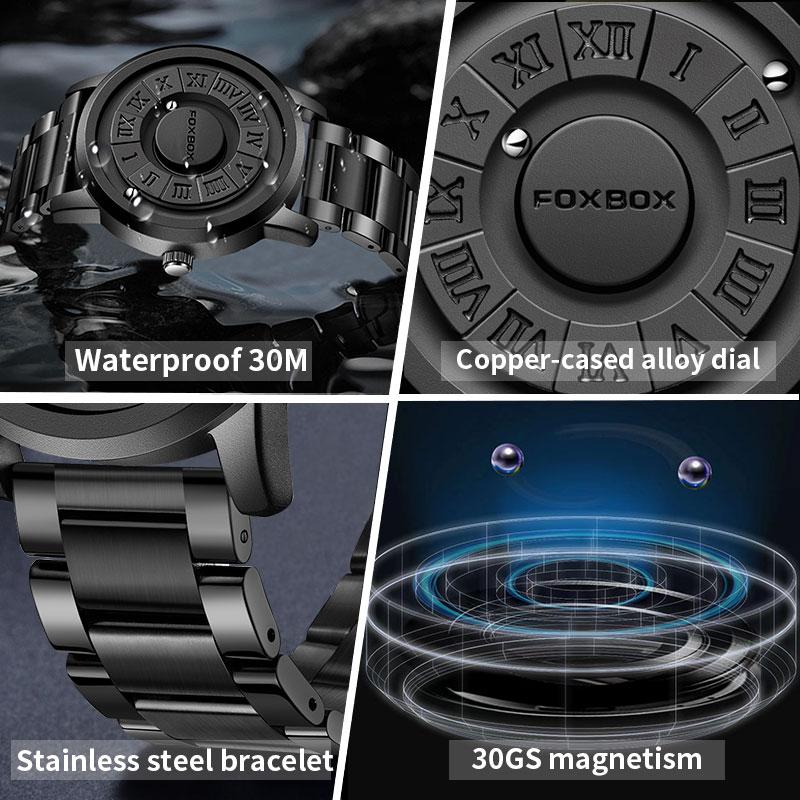 Lige lens-free suspended ball cool men's watch,a stylish accessory perfect for summer gifting. magnetic watch fox box watch