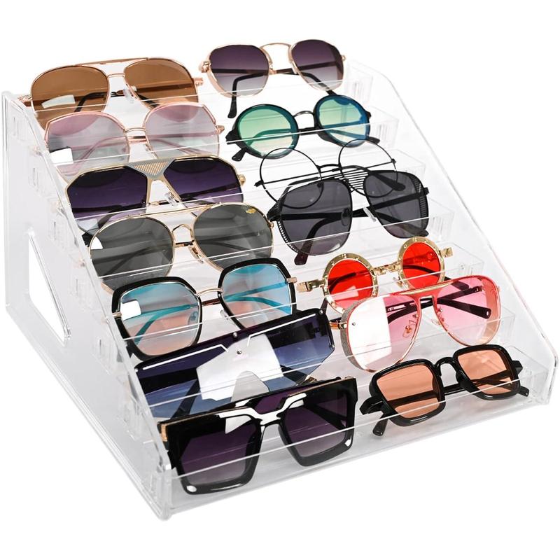 Sunglasses Organizer - Clear Eyeglasses Display - Eyeglasses Storage - Essential Oils Holder(4 Layer)