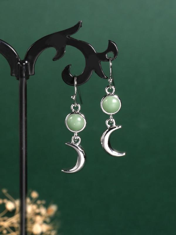 Fashion Moon & Star Design Dangle Earrings, Elegant Ear Jewelry for Women, Trendy All-match & Exquisite Jewelry for Gift