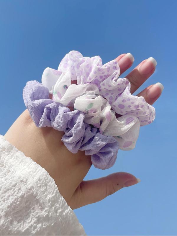 20pcs Colorful Chiffon Hair Ties, Ditsy Floral Print Hair Ties, Cute Scrunchies for Women Girls