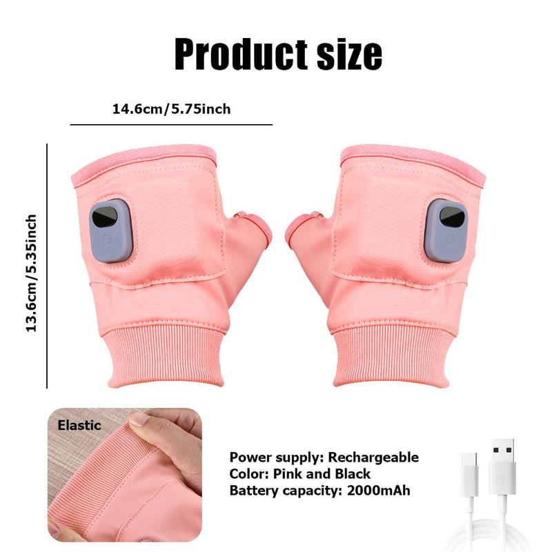 Portable Heating Gloves, Rechargeable Hand Warmer, Adjustable Temperature Hand Heater, Winter Warm Gloves for Office, Outdoor Hiking, Cycling