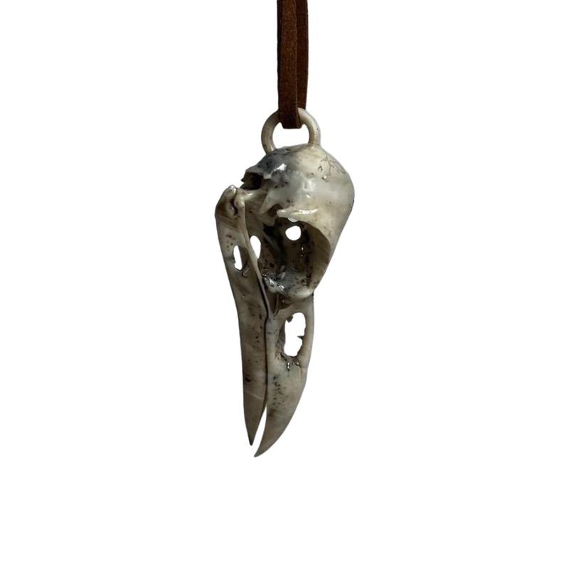 Raven Skull Necklace - Raven Skull Car Ornament