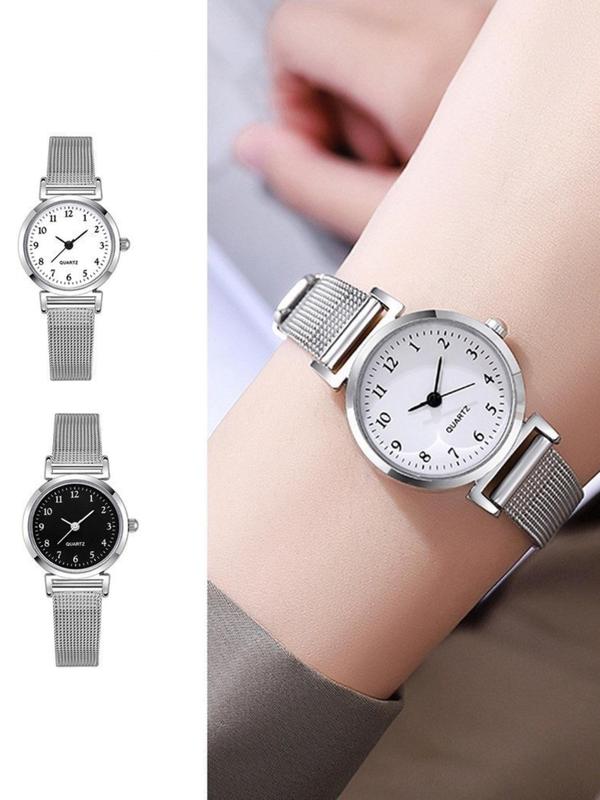 Women's Fashion Round Dial Analog Quartz Watch, Fashion Watch for Party, Daily Clothing Decor, Trendy All-match & Exquisite Watch for Birthday Gift with Box