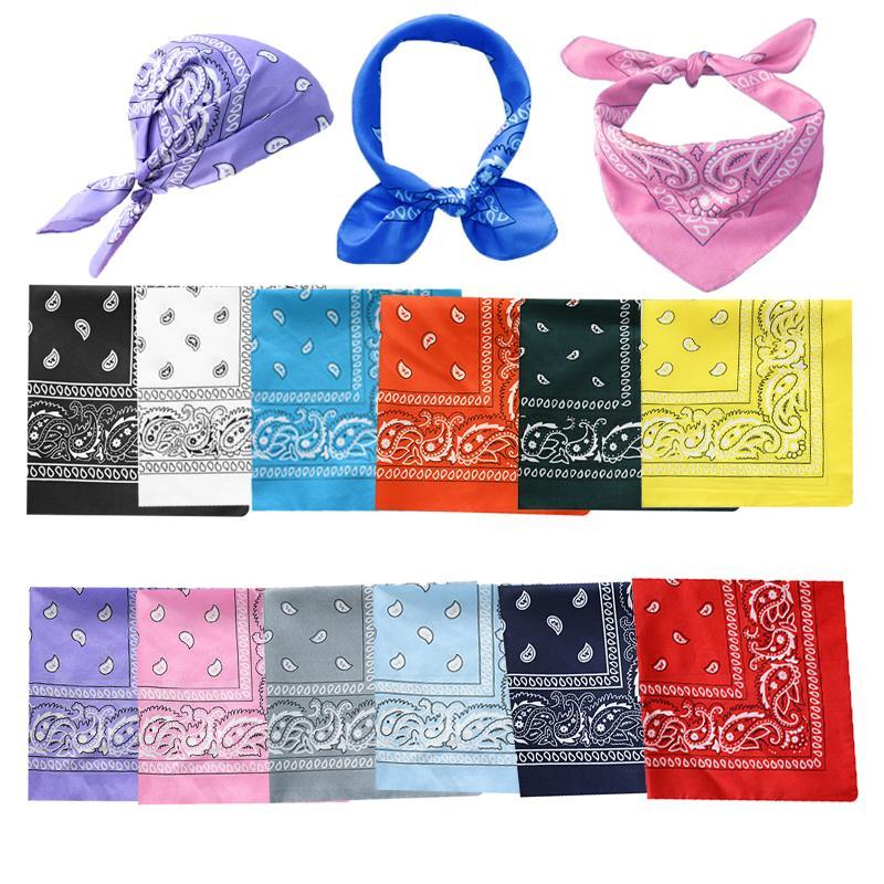 Paisley Print Bandana (12pcs set), Square Neckerchief, Sports Head Wrap, Fashion Wristband, Outdoor Sports Accessories, Face Masks, Headwear