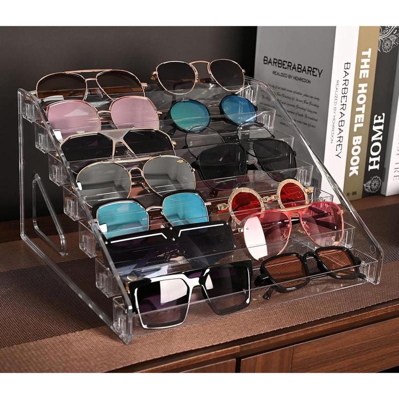 Sunglasses Organizer - Clear Eyeglasses Display - Eyeglasses Storage - Essential Oils Holder(4 Layer)