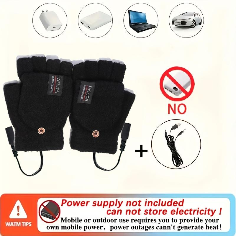 USB-Powered Touchscreen Winter Gloves - Double-Sided Heating, Comfortable Padded Warmth for Outdoor & Office Use