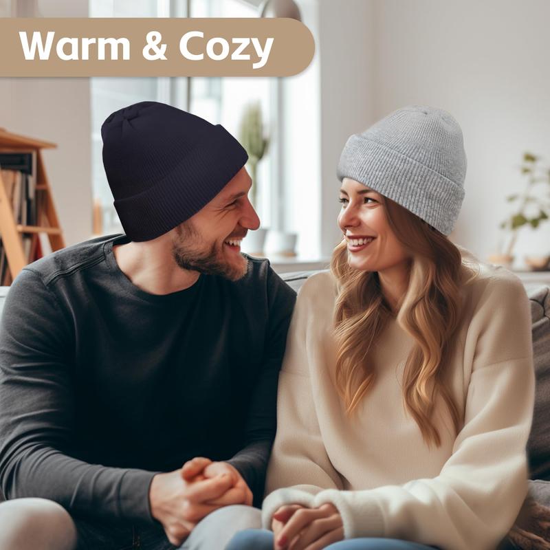 Cozy Satin-Lined Winter Beanie with Silk Lining - Stylish Slouchy Ski Hat for Women and Men - Warm Unisex Cuffed Beanie