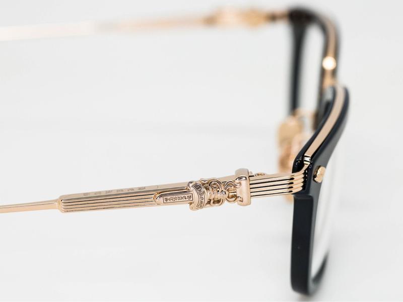 CHROME HEART Overpoked GLASSES, Chrome Hearts Gold charm eyeglass frames in all colors with Box, Chrome Heart for both men and women, Chrome Hearts Unisex Accessories black glasses