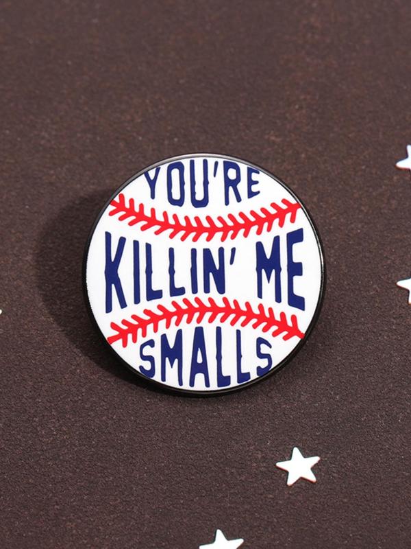 Baseball Design Brooch, Fashionable Letter Pattern Brooch for Women & Men, Enamel Pin Suitable for Backpacks, Jeans, Scarves, Hats Decoration