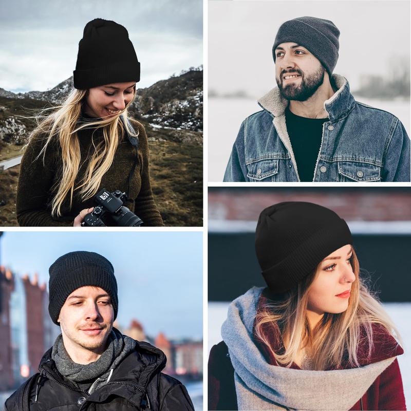 Cozy Satin-Lined Winter Beanie with Silk Lining - Stylish Slouchy Ski Hat for Women and Men - Warm Unisex Cuffed Beanie