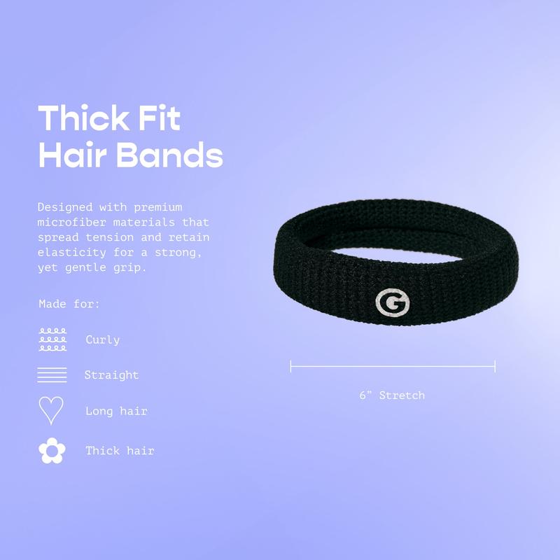 Thick Fit Hair Bands 6PC