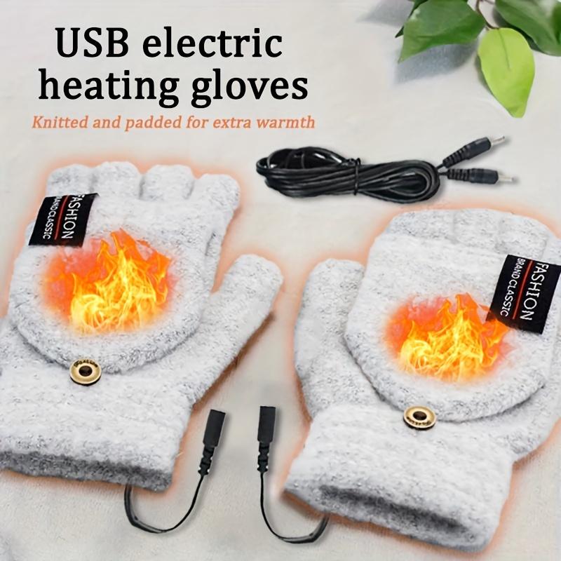 USB-Powered Touchscreen Winter Gloves - Double-Sided Heating, Comfortable Padded Warmth for Outdoor & Office Use