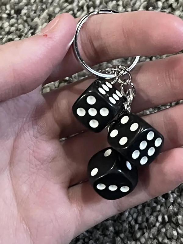 Creative Trendy Dice Shaped Keychain,  Fashion Keychain for Men & Women for Party, Daily Clothing Decor, Trendy All-match & Exquisite Keychain for Birthday Gift