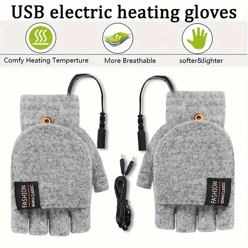 USB-Powered Touchscreen Winter Gloves - Double-Sided Heating, Comfortable Padded Warmth for Outdoor & Office Use