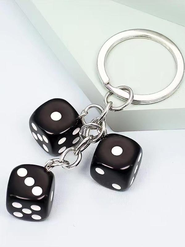 Creative Trendy Dice Shaped Keychain,  Fashion Keychain for Men & Women for Party, Daily Clothing Decor, Trendy All-match & Exquisite Keychain for Birthday Gift