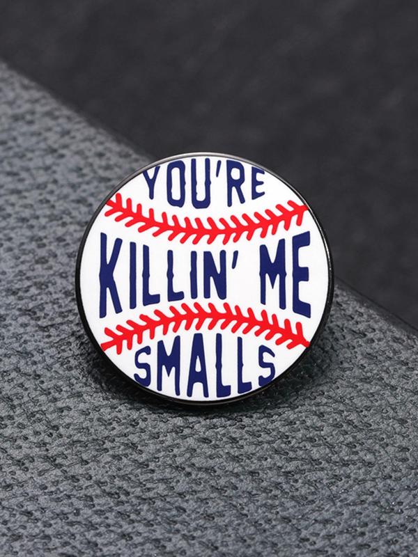 Baseball Design Brooch, Fashionable Letter Pattern Brooch for Women & Men, Enamel Pin Suitable for Backpacks, Jeans, Scarves, Hats Decoration