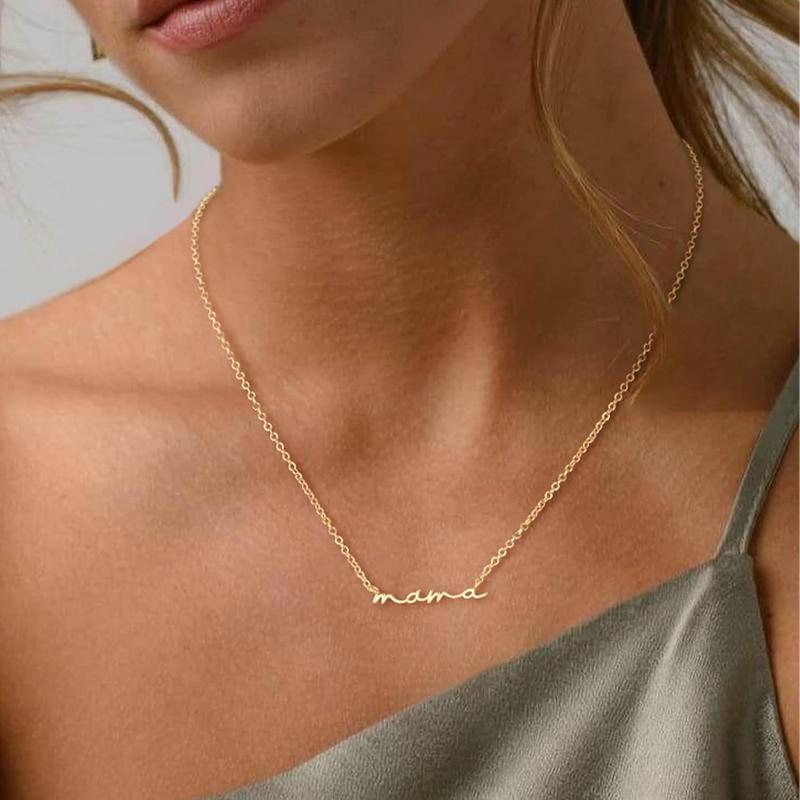 Moodear Mama Pendant Necklaces for Women - Dainty Small Mom Non Tarnish for Christmas fashion gift Christmas 2024 Ornament