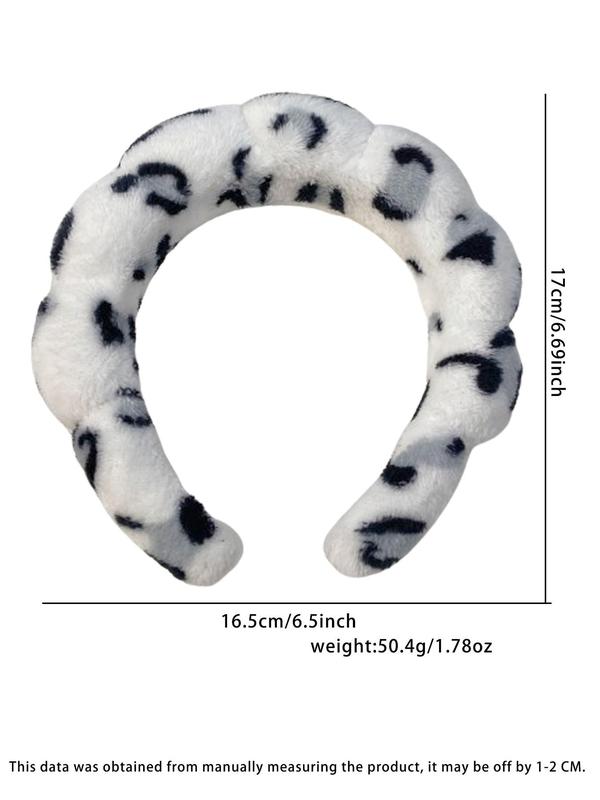 Leopard Print Headband, Cute Plush Hair Hoop, Fashion Hair Accessories for Women & Girls, Minimalist Headwear Suitable for Thick Hair, Beauty Hair Accessories for Daily Use