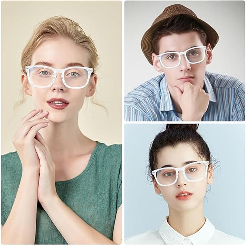 Blu-ray Glasses, Computer Gaming TV Phone Glasses for Men & Women, Fashion Fake Eyeglasses, Retro Round Computer Glasses