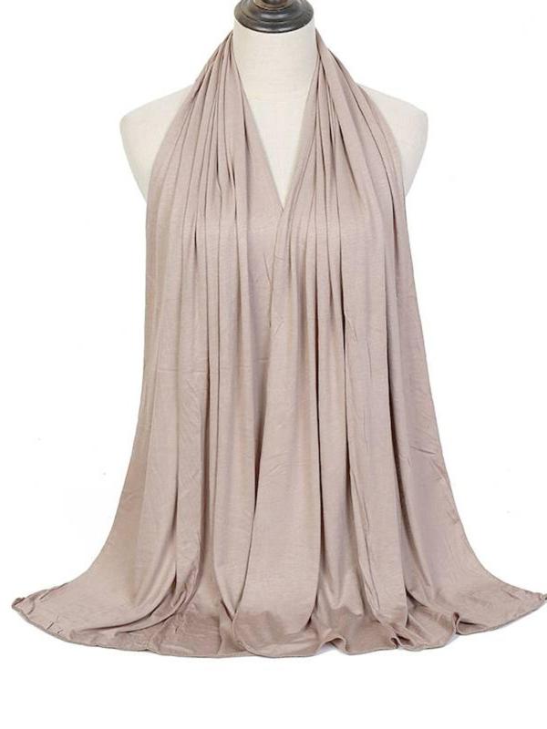 Women's Casual Solid Long Scarf, Plain Modest Scarf for Daily Wear, Minimalist Elegant Wrap Shawl for Gifts