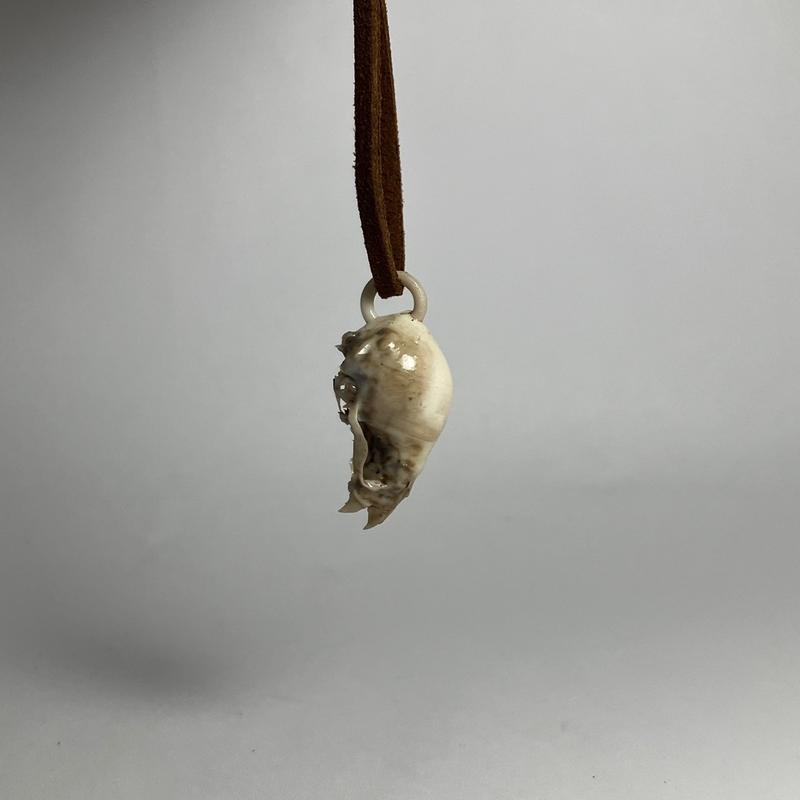 Vampire Bat Skull Pendant Necklace - Highly Detailed Resin Replica