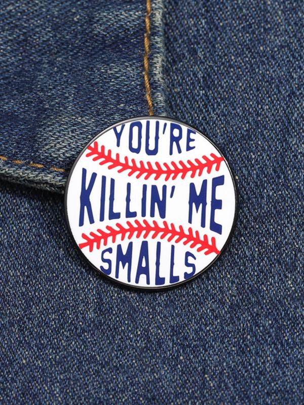 Baseball Design Brooch, Fashionable Letter Pattern Brooch for Women & Men, Enamel Pin Suitable for Backpacks, Jeans, Scarves, Hats Decoration