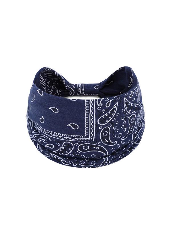 Bohemian Style Paisley Print Headband, Non-slip Wide and Tall Elastic Headband, 2024 Summer Women's Carnival Girls Hair Accessories