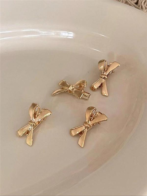 2024 New Style Cute Bow Decor Hair Clip Set, Elegant Hair Accessories for Women & Girls, Trendy All-match & Exquisite Hair Clip for Daily & Party Decoration