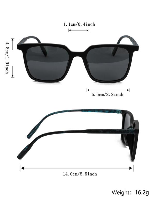 1 Pair Men's Classic Casual Square Frame Sunglasses, Outdoor Sports Cycling Glasses, Sunglasses for Everyday Use