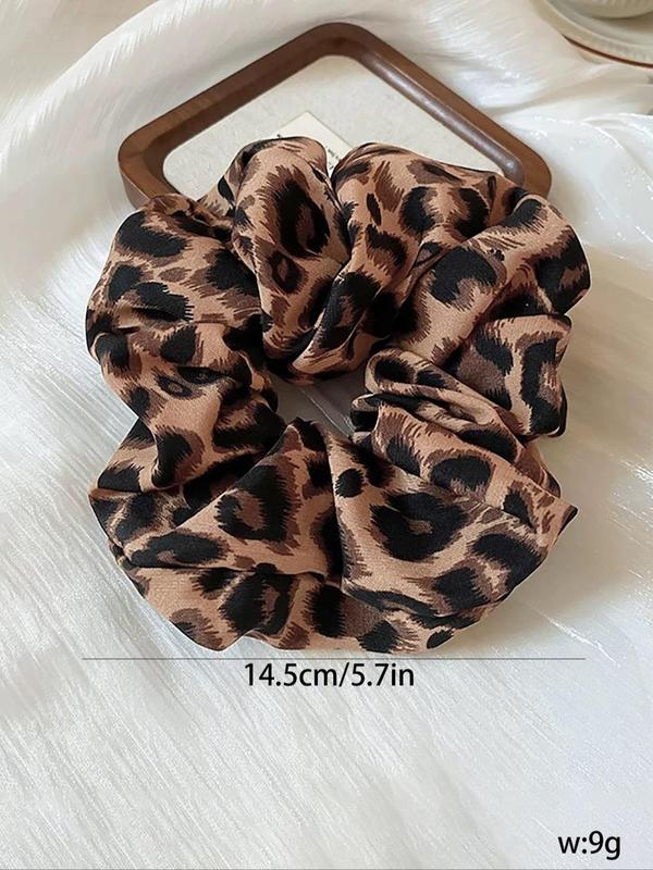 Leopard Pattern Scrunchies, High Stretch Hair Tie, Hair Accessories for Women & Girls, Minimalist Headwear Suitable for Thick Hair