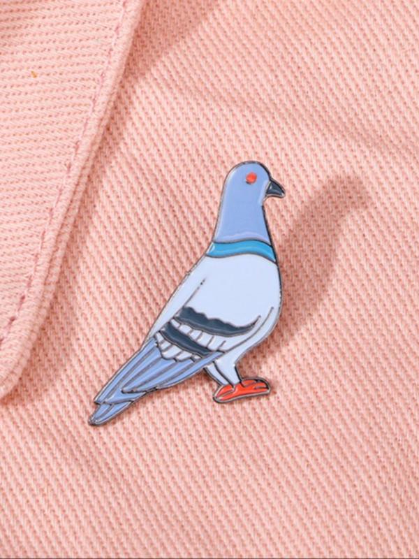  Cartoon Dove Design Brooch, Cute Animal Design Alloy Badge, Clothes Accessories for Women & Men