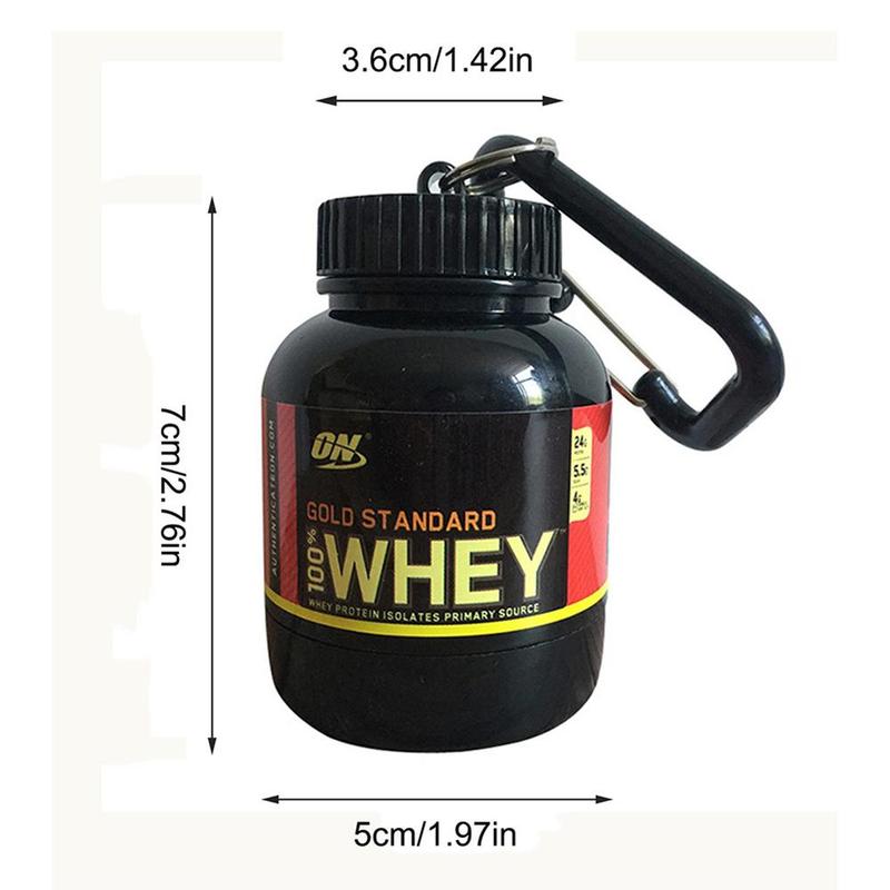 Mini Portable Protein Powder Bottle with Keychain, Outdoor 100ml Sporty Water Cup for Home Office Gym, Novelty Accessories As Birthday Gift