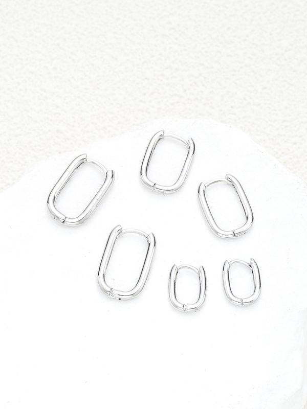 Minimalist Fashion Hoop Earrings, Casual Jewelry for Women, Trendy All-match & Exquisite Jewelry for Birthday Gift