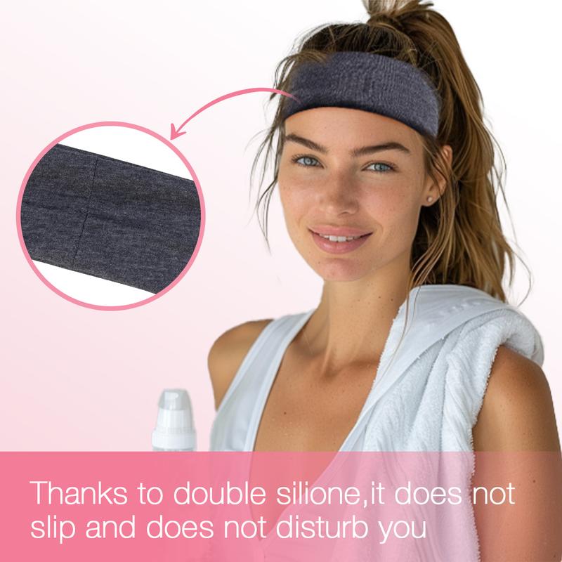 GOOGOO Sport Headbands for Women Men Non Slip Headband Workout Headbands Sweatbands Elastic for Yoga  Gym Running Sports Travel Daily Style，Pack of 1