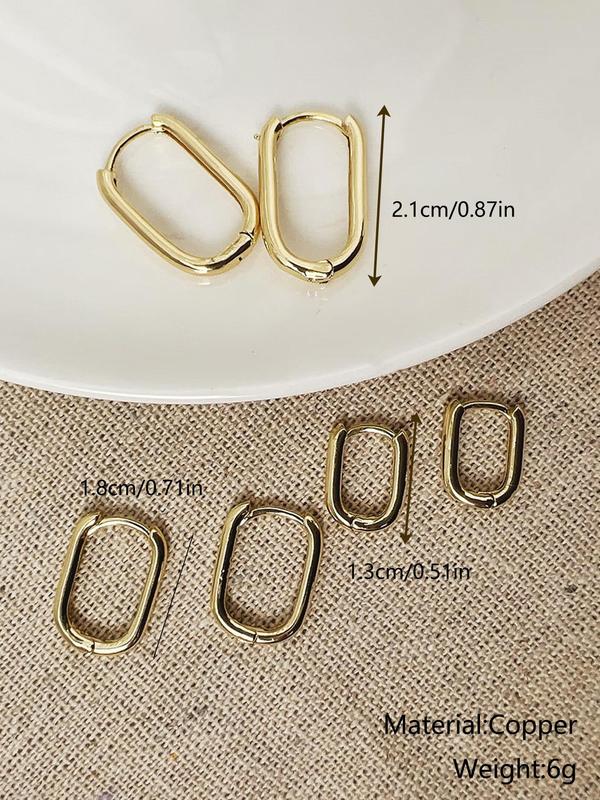 Minimalist Fashion Hoop Earrings, Casual Jewelry for Women, Trendy All-match & Exquisite Jewelry for Birthday Gift