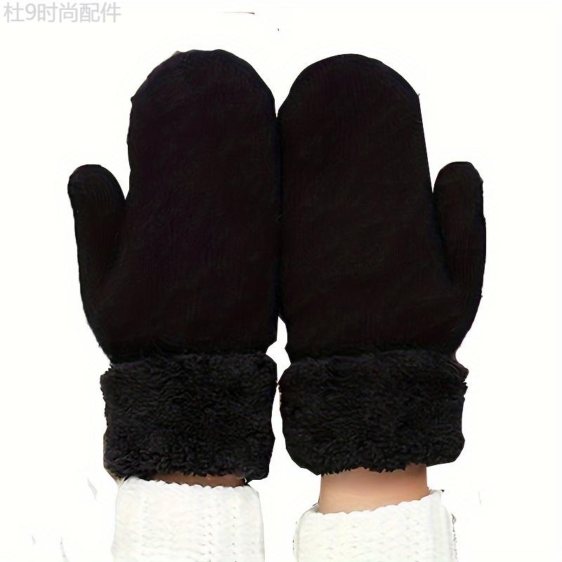 Winter Warmth Gloves for Women - Thick, Touchscreen, Coldproof, Solid Color, All Fingers, Autumn and Winter Mittens for Cold Weather - Soft, Cozy, and Stylish