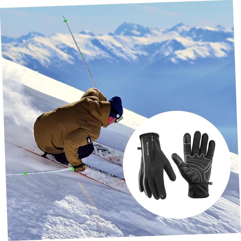 Waterproof Winter Gloves, Windproof Breathable Warm Snow Ski Gloves, 5-finger Touchscreen Gloves for Driving Workout Running Hiking Cycling Snowboarding