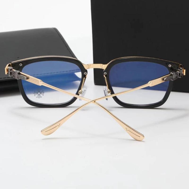 CHROME HEART Overpoked GLASSES, Chrome Hearts Gold charm eyeglass frames in all colors with Box, Chrome Heart for both men and women, Chrome Hearts Unisex Accessories black glasses