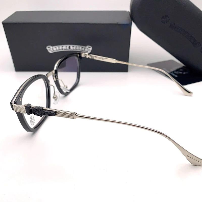 CHROME HEART Overpoked GLASSES, Chrome Hearts Gold charm eyeglass frames in all colors with Box, Chrome Heart for both men and women, Chrome Hearts Unisex Accessories black glasses