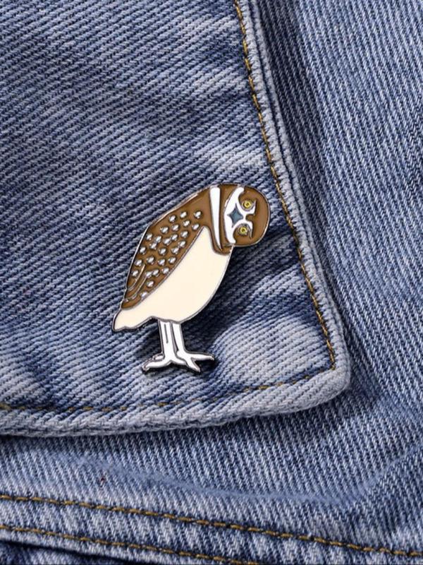  Cartoon Dove Design Brooch, Cute Animal Design Alloy Badge, Clothes Accessories for Women & Men