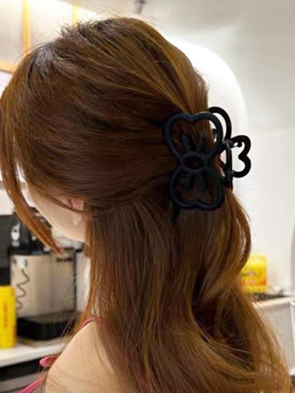 Hollow Out Bow Design Hair Claw, Casual and Versatile Hair Accessories for Women, Minimalist Headwear Suitable for Thick Hair