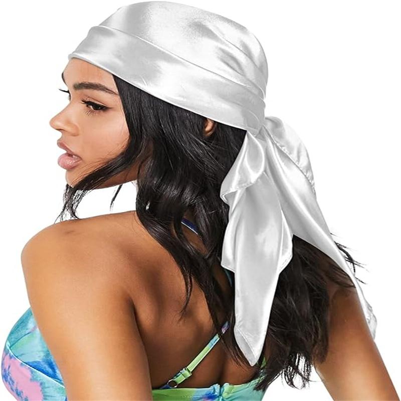 Head Scarf for Women Silk Feeling Satin Polyester Hair Large Big Scarf Wraps Neckerchief Non-Slip Scarves