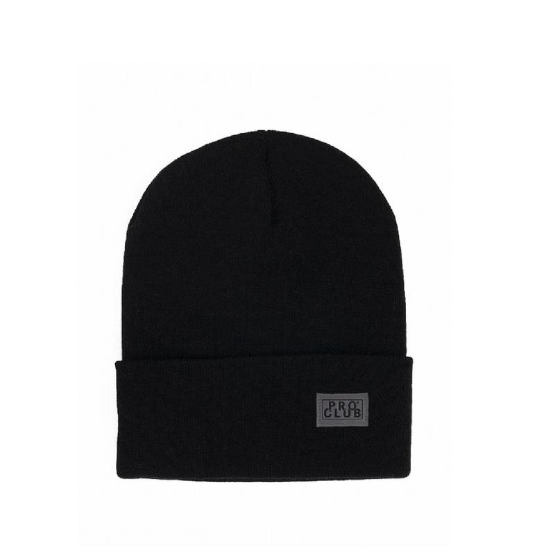 PROCLUB Men's Cuffed Beanie Warm Long Beanies PRO CLUB Logo Beanie Casual Caps Classic Style Beanie Knit Hat Cap Plain Winter