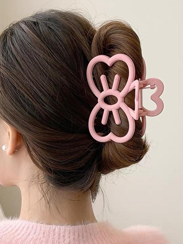 Hollow Out Bow Design Hair Claw, Casual and Versatile Hair Accessories for Women, Minimalist Headwear Suitable for Thick Hair