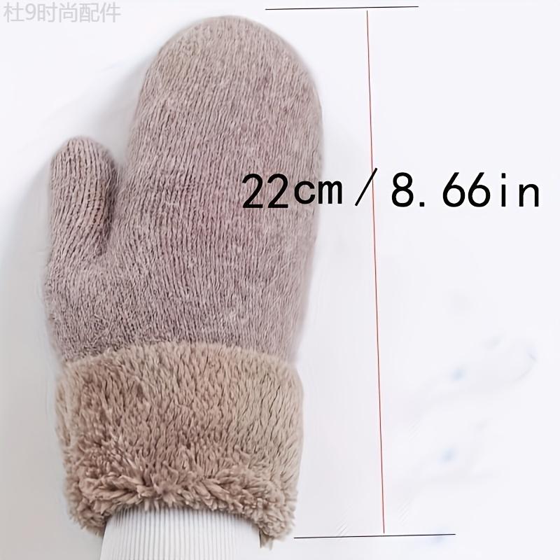 Winter Warmth Gloves for Women - Thick, Touchscreen, Coldproof, Solid Color, All Fingers, Autumn and Winter Mittens for Cold Weather - Soft, Cozy, and Stylish