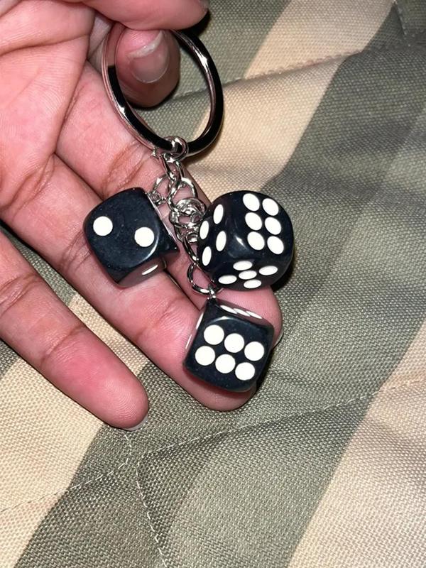 Creative Trendy Dice Shaped Keychain,  Fashion Keychain for Men & Women for Party, Daily Clothing Decor, Trendy All-match & Exquisite Keychain for Birthday Gift