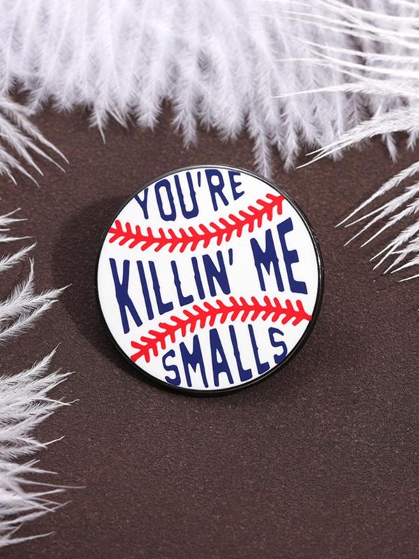 Baseball Design Brooch, Fashionable Letter Pattern Brooch for Women & Men, Enamel Pin Suitable for Backpacks, Jeans, Scarves, Hats Decoration